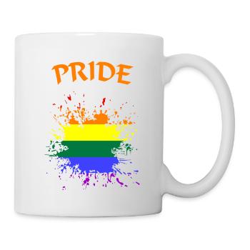 LGBTQ Pride Kleks splash - Tasse - Weiß - Rechts