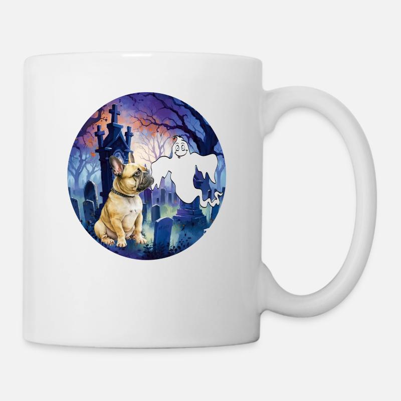 Dog in the graveyard - Mug - white