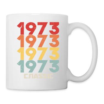 1973 Anniversaire dans le style vintage classique 1973 - Mug blanc - blanc - Droite