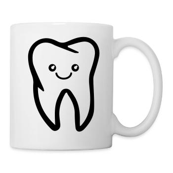 sourire des dents - Mug blanc - blanc - Droite