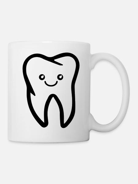 zahn smile - Tasse - Weiß