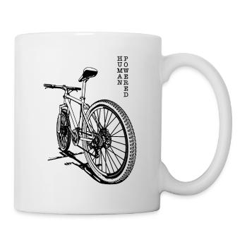 T-Shirt würdigt körperliche Leistung auf dem MTB. - Tasse - Weiß - Rechts