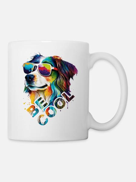 Hund Be Cool - Tasse - Weiß