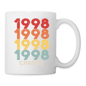 1998 Jubiläum im klassischen Vintage-Stil 1998 - Tasse - Weiß - Rechts