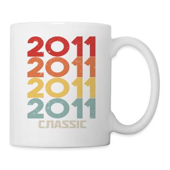 2011 Anniversaire dans le style vintage classique 2011 - Mug blanc - blanc - Droite