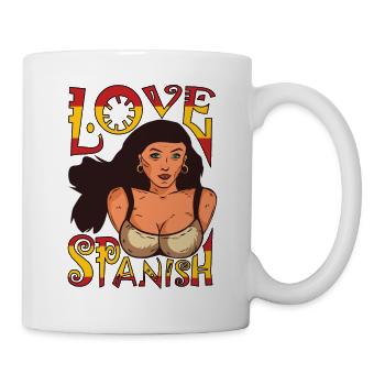 Spanisch lieb ich wirklich sehr Spanien Liebe - Tasse - Weiß - Rechts