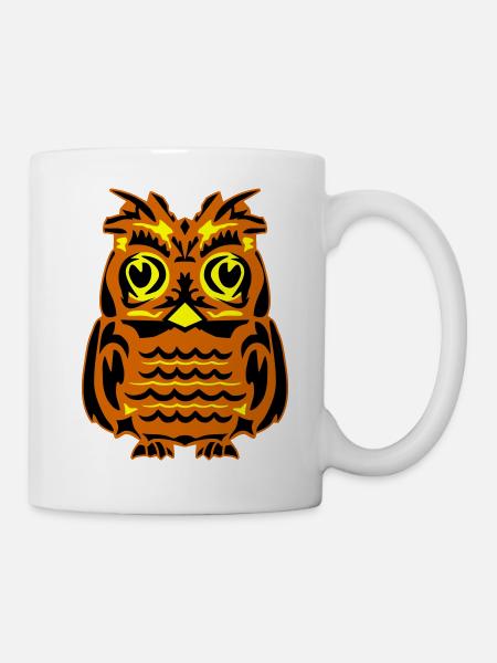 Eule - Tasse - Weiß