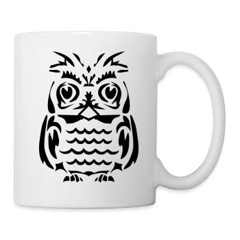 Hibou - Mug blanc - blanc - Droite