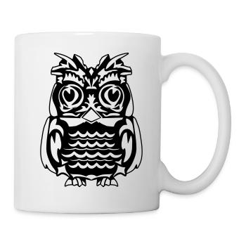 Hibou - Mug blanc - blanc - Droite