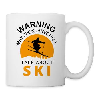 Ski. Ski Sports d’hiver - Mug blanc - blanc - Droite