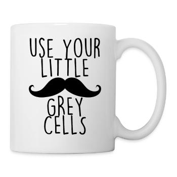 Cellules grises de Poirot Utilisez vos petites cellules grises - Mug blanc - blanc - Droite
