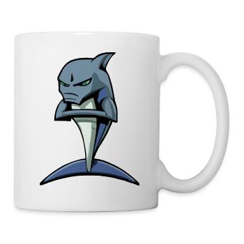 Exi the grumpy shark - Mug - white - Right