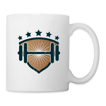 Hantelgewicht - Tasse - Weiß - Rechts