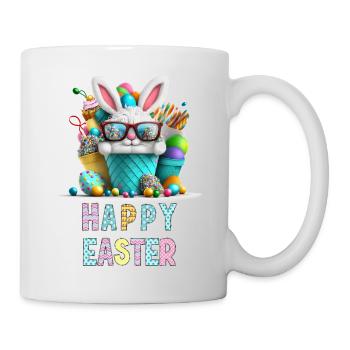 Frohe Ostern - Froher Osterhase - Tasse - Weiß - Rechts