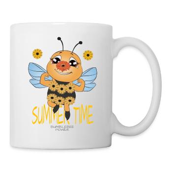 Spring, Summer, Bumblebee, Flowers, Beekeeper Gift - Mug - white - Right