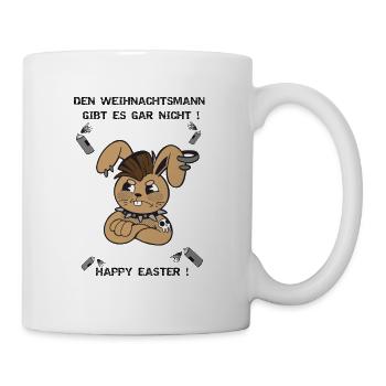 Hase im Punk Stil - Lustiger Punkrock Hase - Tasse - Weiß - Rechts
