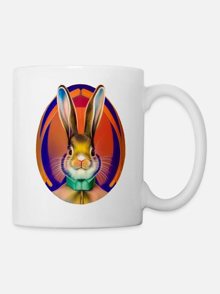 Häschen mit langen Ohren - Tasse - Weiß