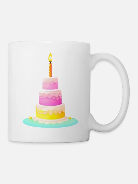 Geburtstag Baby Geburtstagstorte Geburtstagsfeier - Tasse - Weiß
