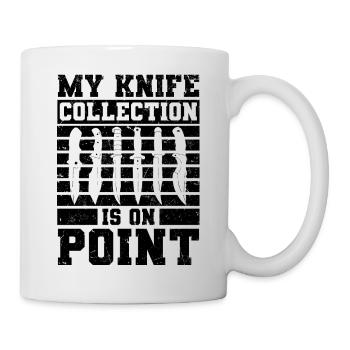 Messer Sammeln Messersammler Armeemesser Geschenke - Tasse - Weiß - Rechts