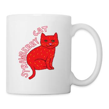Strawberry cat fruity feline - Mug - white - Right