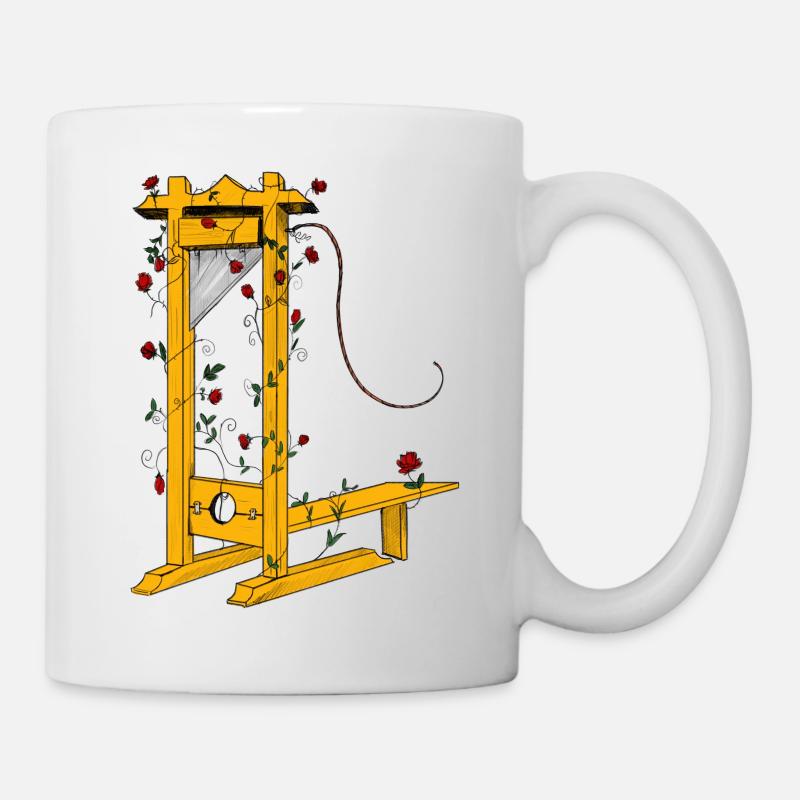 Guillotine and flowers - Mug - white