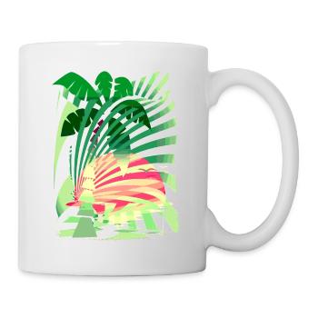 Palme Sonne Sommer Urlaub - Tasse - Weiß - Rechts