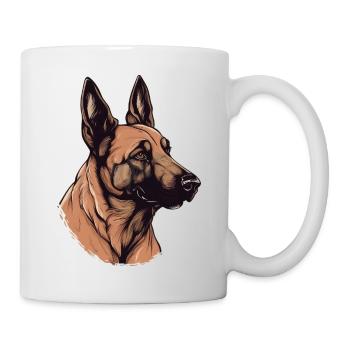 Belgian Malinois - Tasse - Weiß - Rechts