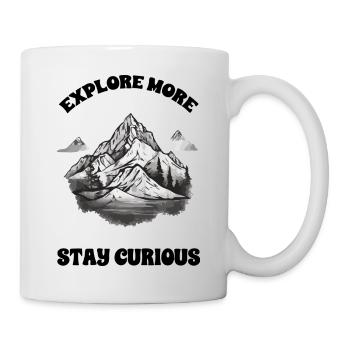 Explore more, be curious - Mug - white - Right