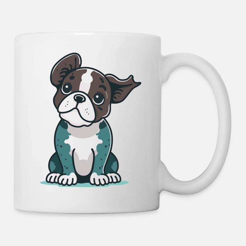 cute pitbull illustration - Mug - white