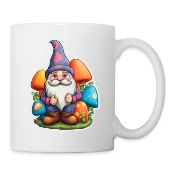 Dwarf surrounded by mushrooms - Mug - white - Right