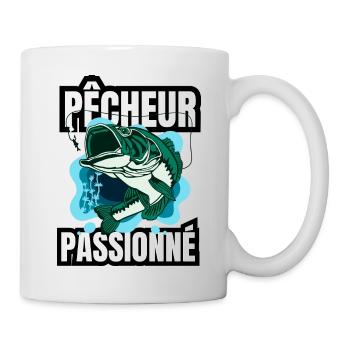pêcheur passionné - Mug blanc - blanc - Droite