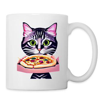 Pizza Kitten Cat Pizzeria Cat Pizza Lovers - Mug - white - Right