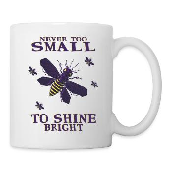 never too small to shine bright firefly - Mug - white - Right