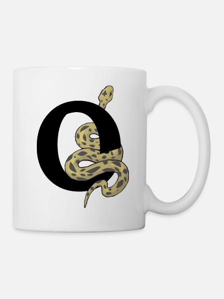 Buchstabe o Schlange - Tasse - Weiß