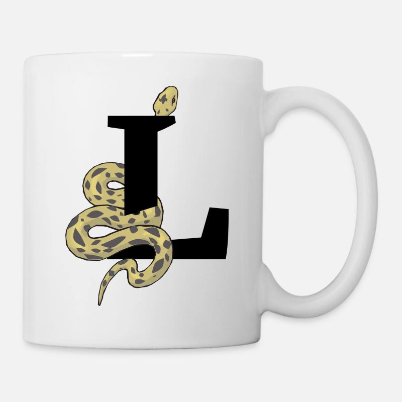 Buchstabe l Schlange - Tasse - Weiß