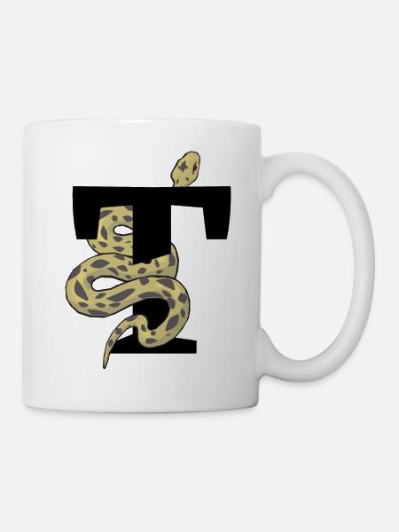 Lettre t serpent - Mug blanc - blanc