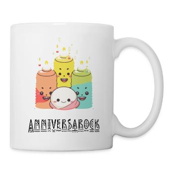 Anniversarock - Mug blanc - blanc - Droite