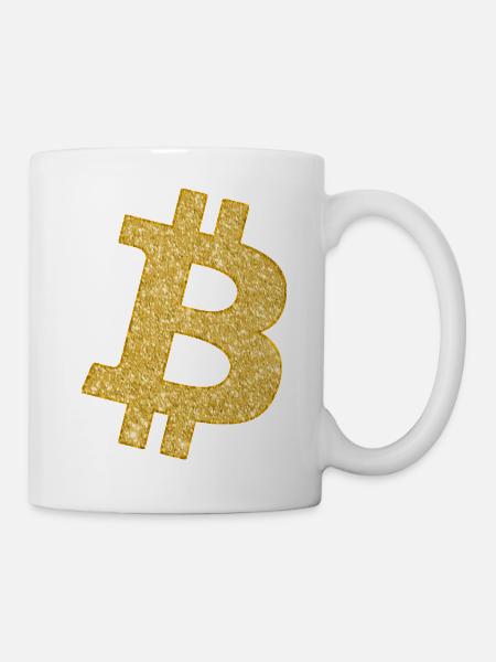 Bitcoin-Symbol - Tasse - Weiß