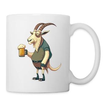 Funny buck with beer - Mug - white - Right