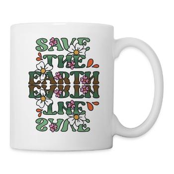 Rettet die Erde | Tag der Erde - Tasse - Weiß - Rechts