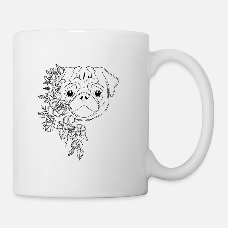 Mops - Tasse - Weiß