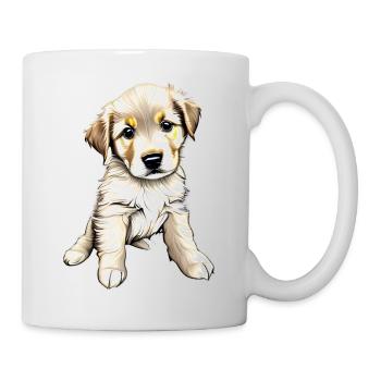 Golden Retriever Hundewelpe Hundebesitzer Hunde - Tasse - Weiß - Rechts