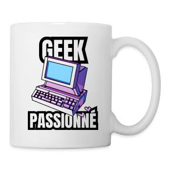geek passionné - Mug blanc - blanc - Droite