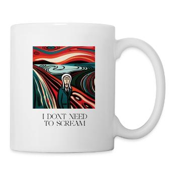 NO SCREAM - Tasse - Weiß - Rechts