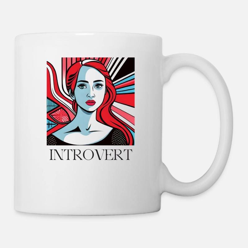 INTROVERT GIRL - Tasse - Weiß