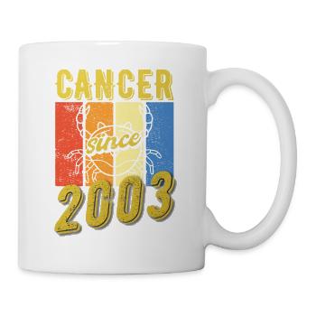 Cancer 2003 Sternzeichen Geburtstag - Tasse - Weiß - Rechts