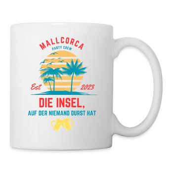 Retro Mallorca-Party-Motiv-Party-Crew - Tasse - Weiß - Rechts