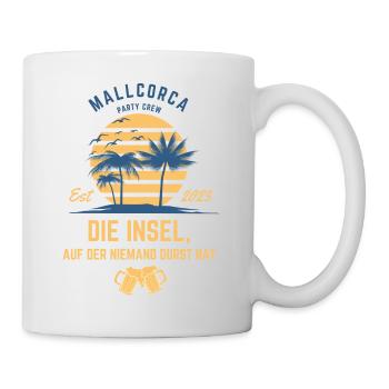 Retro Mallorca Party Motiv-Urlaubsmotiv - Tasse - Weiß - Rechts