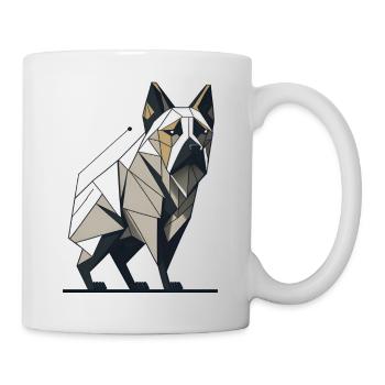 Geometric Bulldog - Mug - white - Right