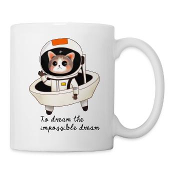 Dreamy cat astronaut - Mug - white - Right
